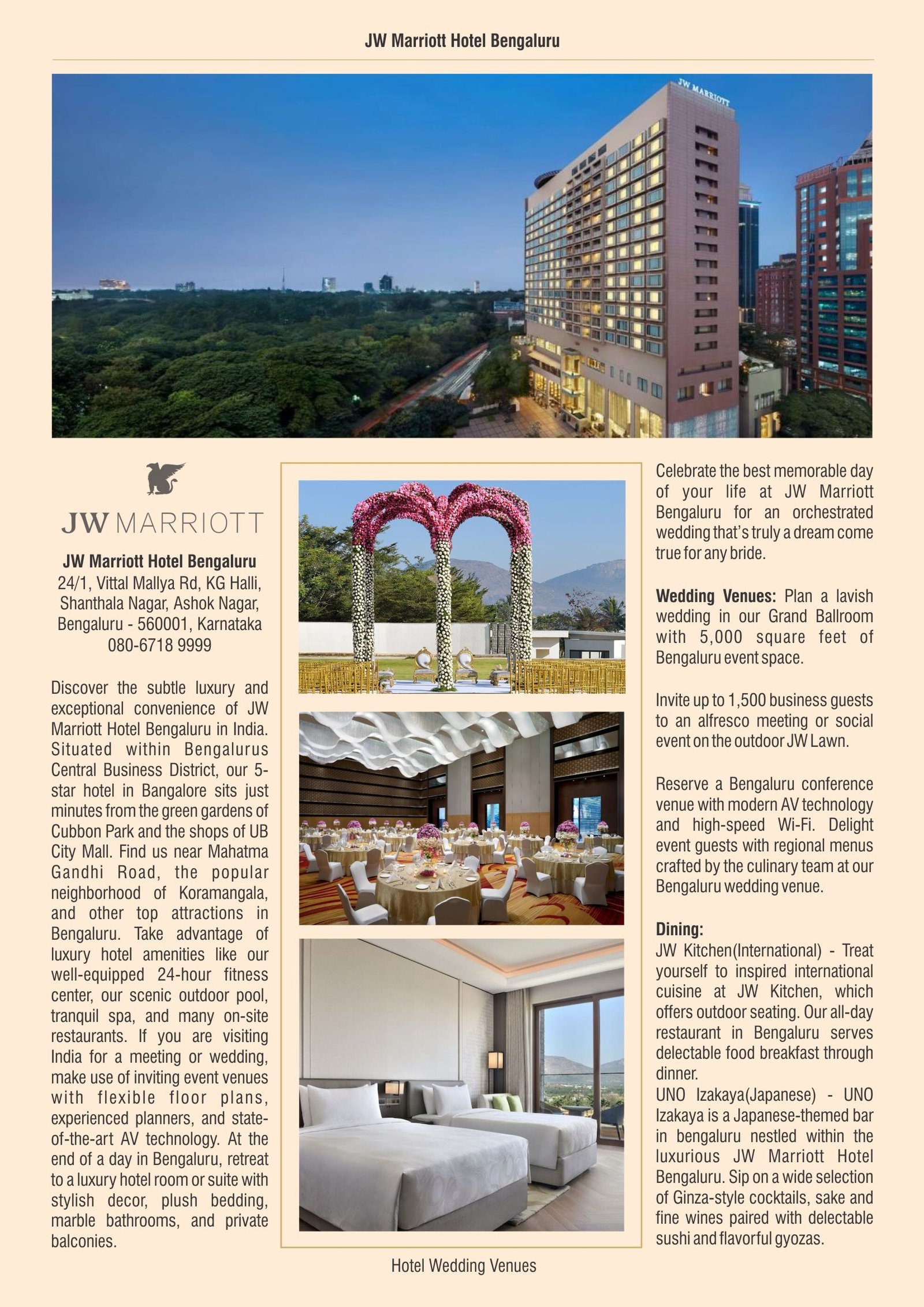 JW Marriott Hotel Bengaluru