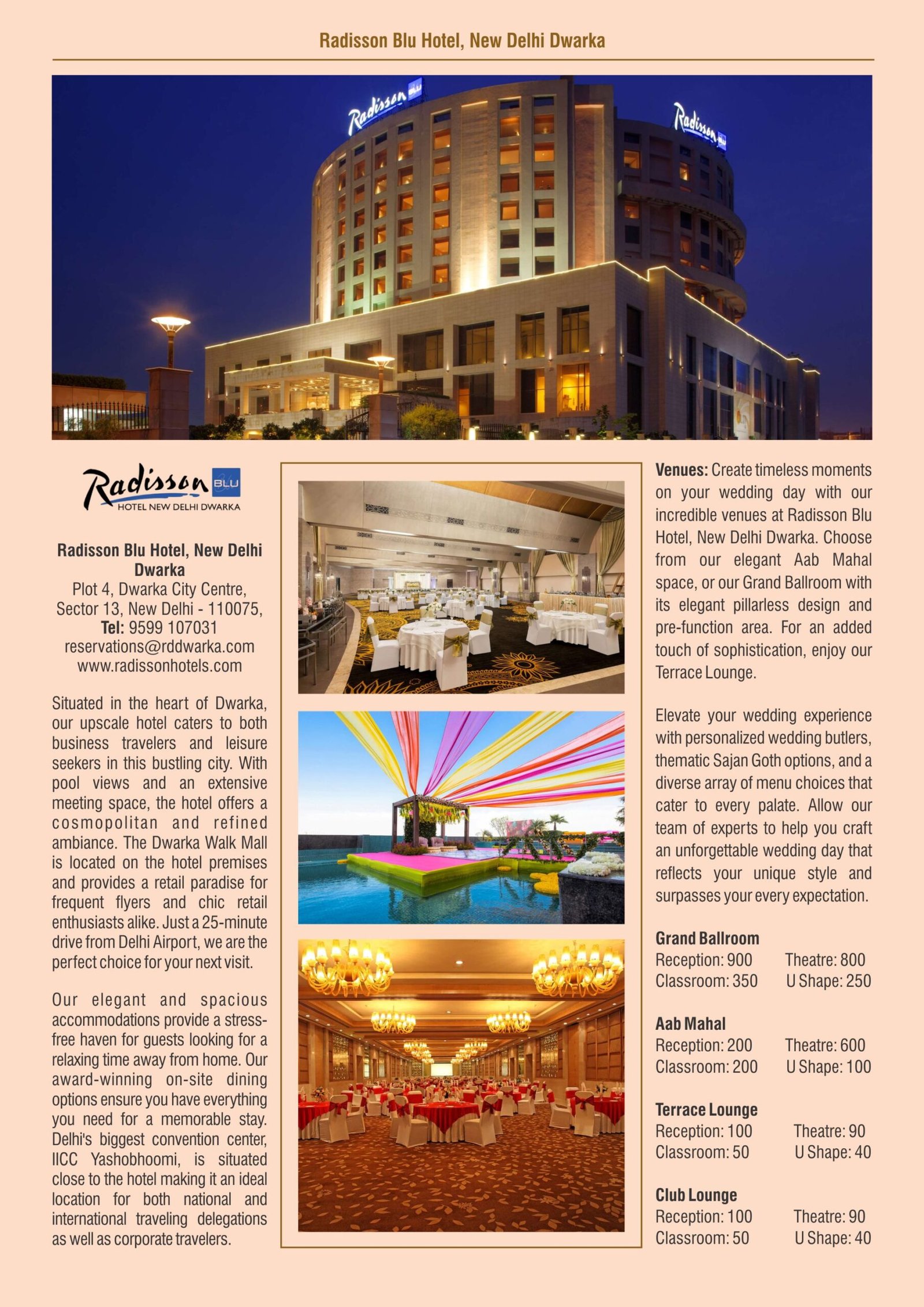 Radisson Blu Hotel, New Delhi Dwarka