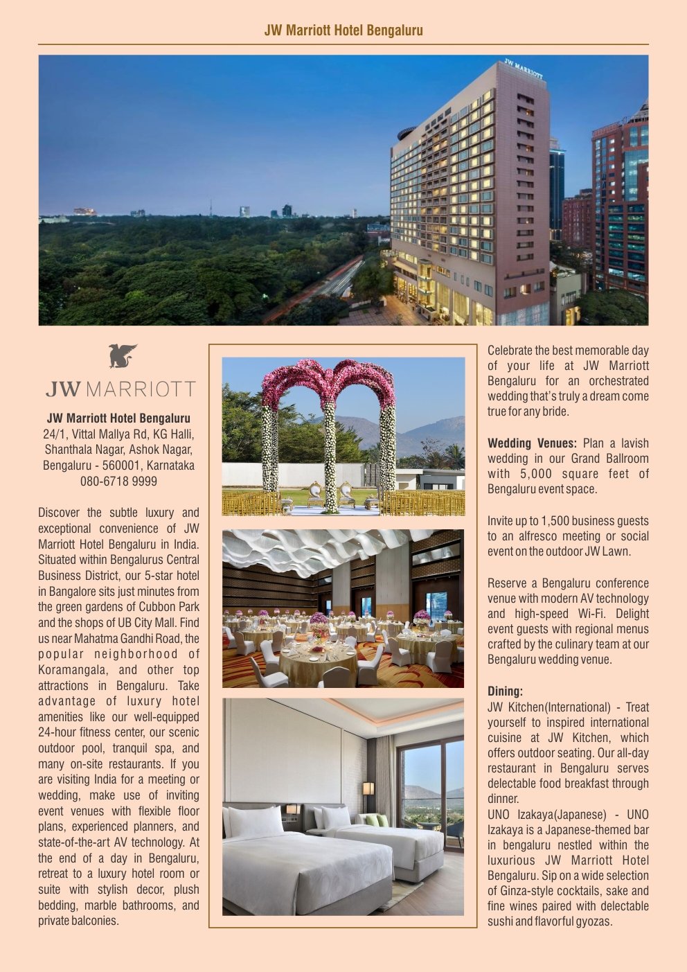 JW Marriott Hotel Bengaluru